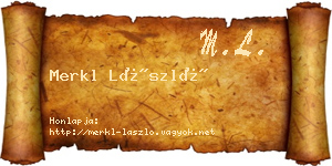 Merkl László névjegykártya